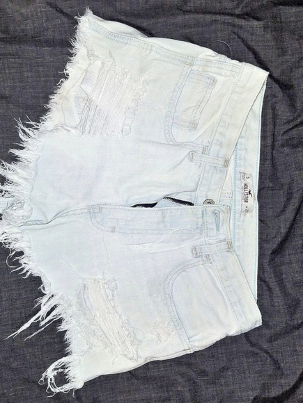 Hollister Distressed Jean Shorts Blue Size 5